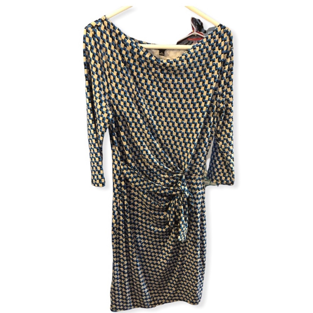 Ann Taylor Geometric print dress Medium